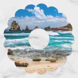 Pointe des Chateaux, Grande-Terre, Guadeloupe Wijnglaslabel