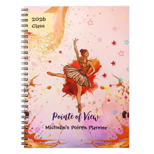 Pointe of View – Custom Ballet Journal Notitieboek (Voorkant)