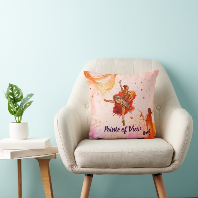 Pointe of View | Elegante Ballerina Kunst  Kussen (Stoel)