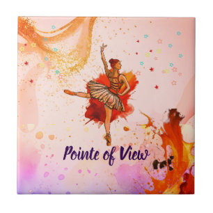 Pointe of View Levendige Ballerina Kunst Tegeltje