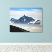 Pointe Percee Morzine France Holiday Card Canvas Afdruk (Insitu (Houten vloer))
