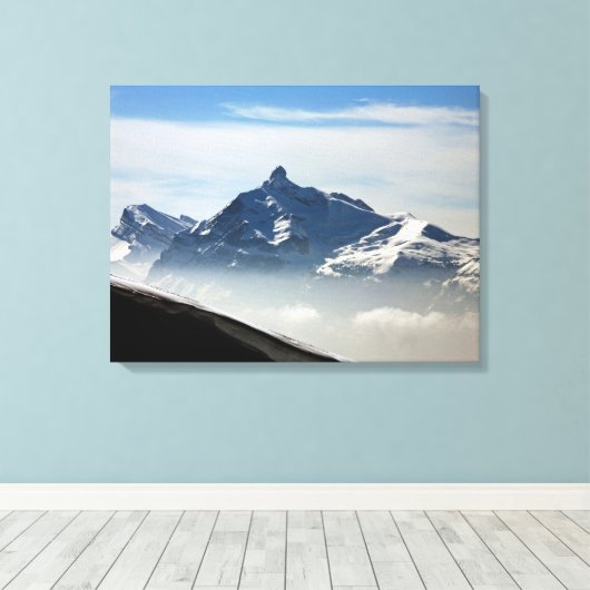 Pointe Percee Morzine France Holiday Card Canvas Afdruk (Insitu (Houten vloer))