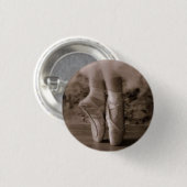 Pointe schoenen sepia ronde button 3,2 cm (Voorkant /achterkant)