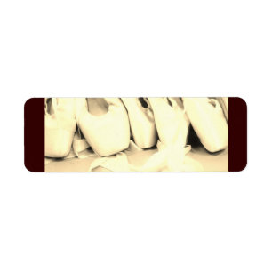 Pointe Shoe return-adreslabels Etiket
