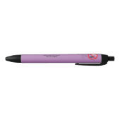 Pointe Shoe Warning Lavender Personalized Zwarte Inkt Pen (Bodem)