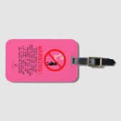 Pointe Shoes Waarschuwing Hot-roze Kaart-sleuf Bagagelabel (Voorkant (horizontaal))
