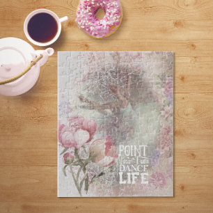 Pointe Your Toes Dance Life Ballerina Floral Legpuzzel
