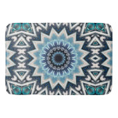 Pointed Blue Mandala Badmat (Voorkant)