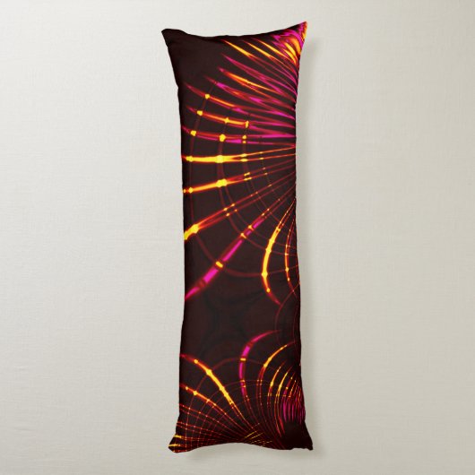 Pointed brownish curves from pink to fire color lichaamskussen (Achterkant (Verticaal))
