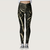 Pointed curves in khaki color and dark background leggings (Voorkant)