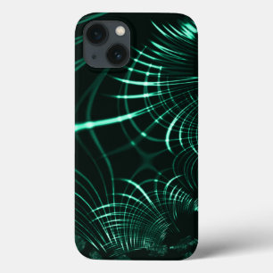 Pointed curves in mix of jungle green and neo mint Case-Mate iPhone case