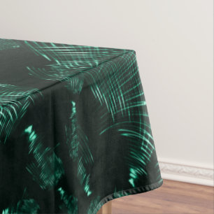 Pointed curves in mix of jungle green and neo mint tafelkleed