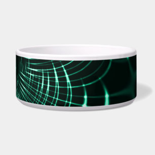 Pointed curves in mix of jungle green and neo mint voerbakje
