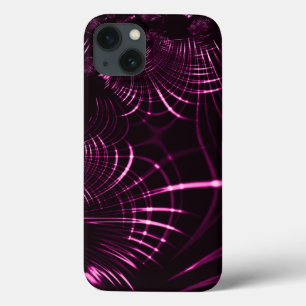 Pointed curves in pink color and dark background Case-Mate iPhone case