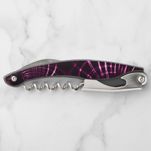 Pointed curves in pink color and dark background kurkentrekker (Achterkant)