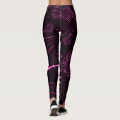 Pointed curves in pink color and dark background leggings (Achterkant)