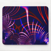 Pointed curves van blauw naar rood, roze en wit muismat (Voorkant)