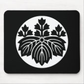 Pointed-leaf Paulownia met 53 bloemen in rijstkoek Muismat (Voorkant)