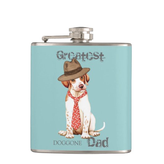 Pointer Dad Hip Flask Heupfles (Voorkant)