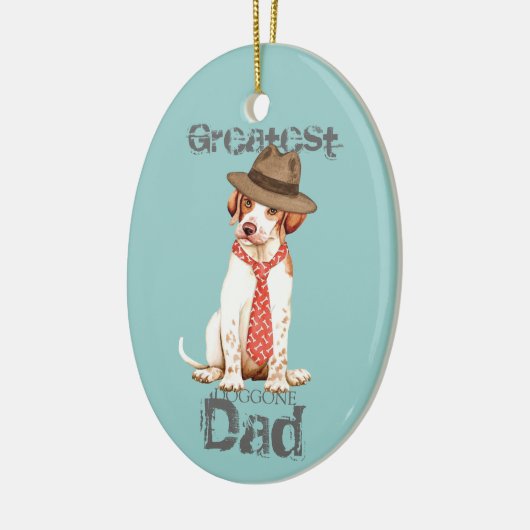 Pointer Dad Keramisch Ornament (Links)