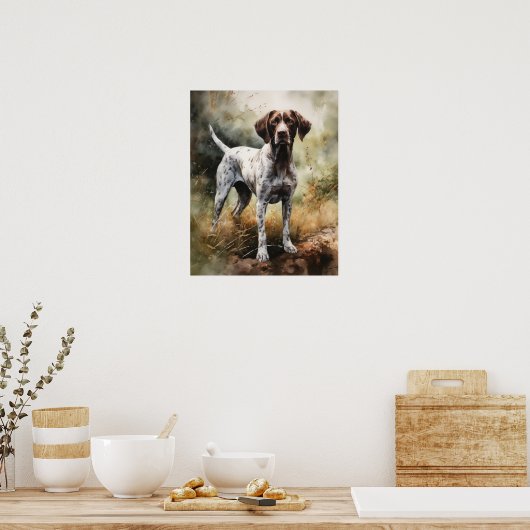 Pointer Dog Art Print Poster (Keuken)