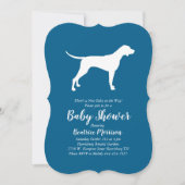 Pointer Dog Baby shower Boy Blue Kaart (Voorkant)