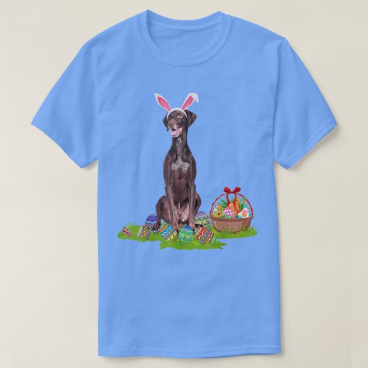 Pointer Dog Easter Egg Bunny Pointer Dog E T-shirt (Design voorkant)