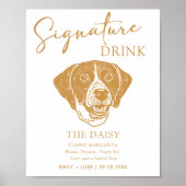 Pointer Dog gepersonaliseerde bruiloft handtekenin Poster (Voorkant)