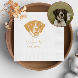 Pointer Dog Gepersonaliseerde Drink op mij Servet