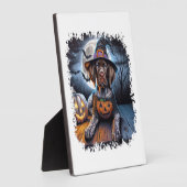 Pointer Dog Halloween Square Fotoplaat (Zijkant)