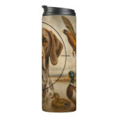 Pointer Dog in de jachtscène Thermosbeker (Geroteerd rechts)