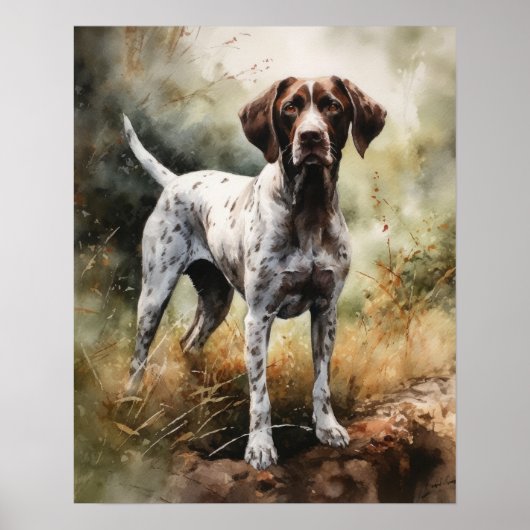 Pointer Dog Kunstprint Poster (Voorkant)