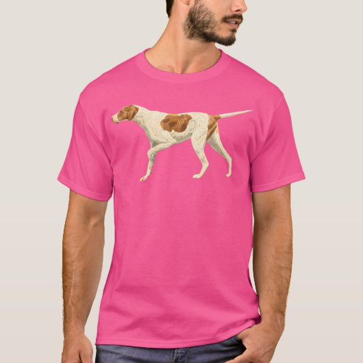 Pointer Dog Pointing Nederlands Pointer Vogel Hond T-shirt (Voorkant)