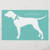 Pointer Dog Puppy English Setter Briefpapier (Voorkant)
