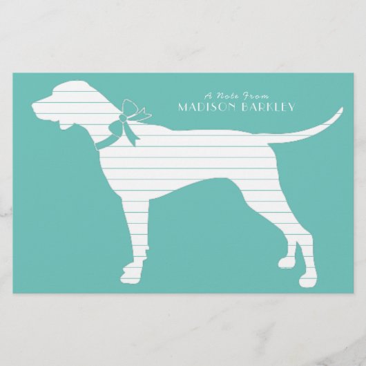 Pointer Dog Puppy English Setter Briefpapier (Voorkant)