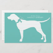 Pointer Dog Puppy English Setter Briefpapier (Voorkant / Achterkant)
