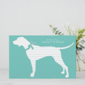 Pointer Dog Puppy English Setter Briefpapier (Staand voorkant)