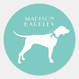 Pointer Dog Puppy English Setter Ronde Sticker