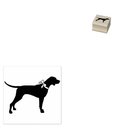 Pointer Dog Puppy English Setter Rubberstempel (Gestempeld)