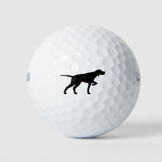 Pointer Dog Silhouette Golf Balls Golfballen