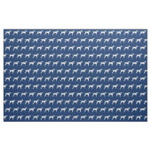Pointer Dog Silhouette Pet Navy Blauw Stof (Fat Quarter)