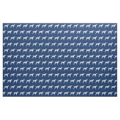Pointer Dog Silhouette Pet Navy Blue Stof (Fat Quarter)
