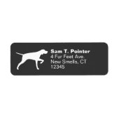 Pointer Dog Silhouette Return Address Labels (Voorkant)