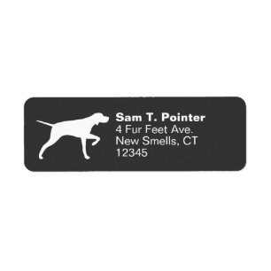 Pointer Dog Silhouette Return Address Labels