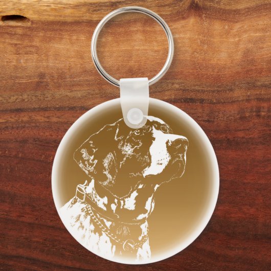 Pointer Dog Sleutelhangers Stijlvol Hondenliefhebb (Voorkant)
