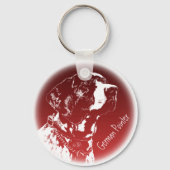 Pointer Dog Sleutelhangers Stijlvol Hondenliefhebb (Voorkant)