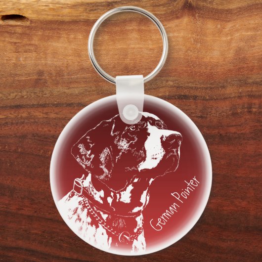 Pointer Dog Sleutelhangers Stijlvol Hondenliefhebb (Voorkant)