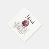 Pointer Dog Wedding Cocktail Napkins Servet (Hoek)