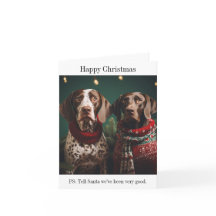 Pointer Dogs Kerst Kaart