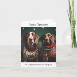 Pointer Dogs Kerst Kaart